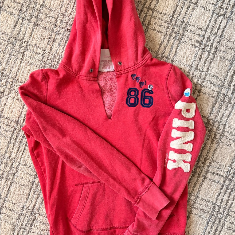 Y2K PINK Victoria's Secret Coral Hoodie